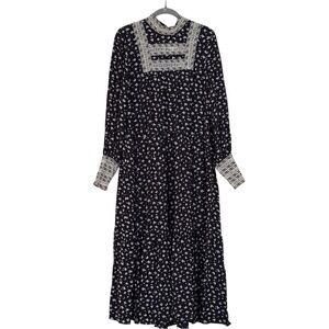 SÉZANE X SEA NY LILITH DRESS XL NAVY BLUE WHITE